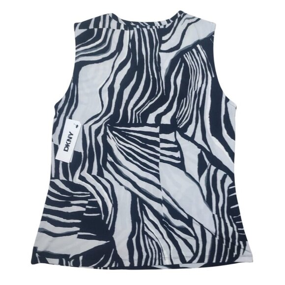 DKNY Women's Zebra Print Polyester Spandex Tank Top, Medium, NWT. - Picture 2 of 9